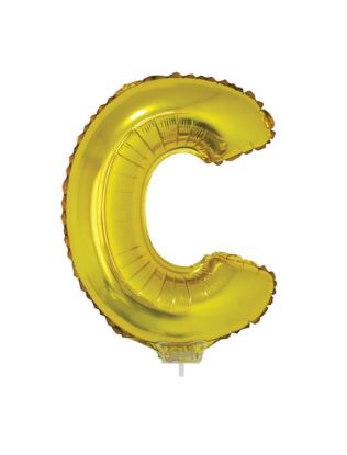 Folieballon letter C goud 41 cm