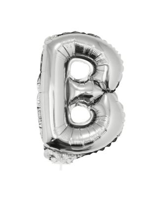 Folieballon letter B zilver 41 cm