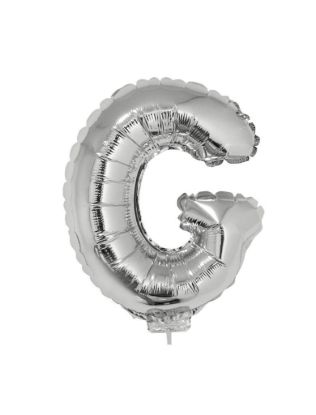 Folieballon letter G zilver 41 cm