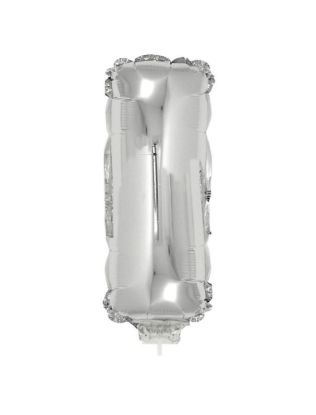 Folieballon letter I zilver 41 cm