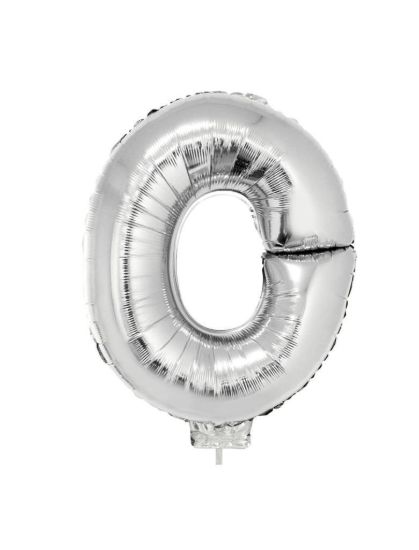 Folieballon letter O zilver 41 cm