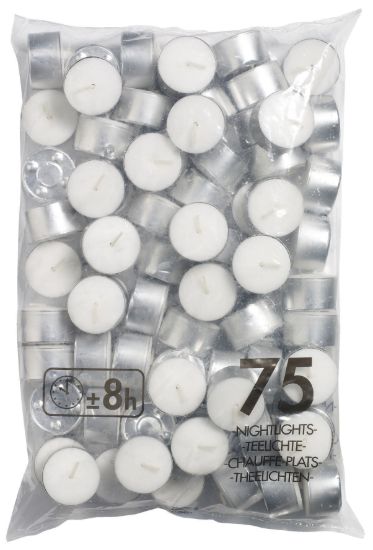 Bolsius theelicht 8h, 75 stuks