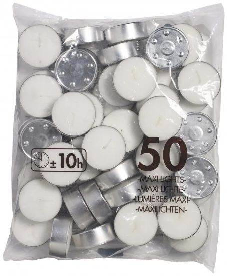 Bolsius maxitheelicht 10h, 50 stuks