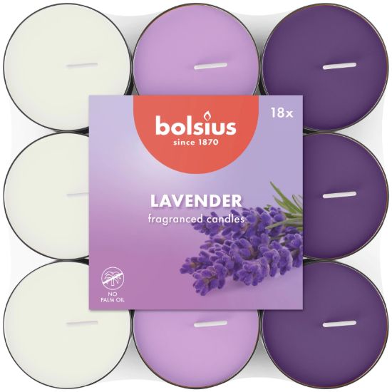 Bolsius geurtheelicht Lavendel 3.5h, 18 stuks