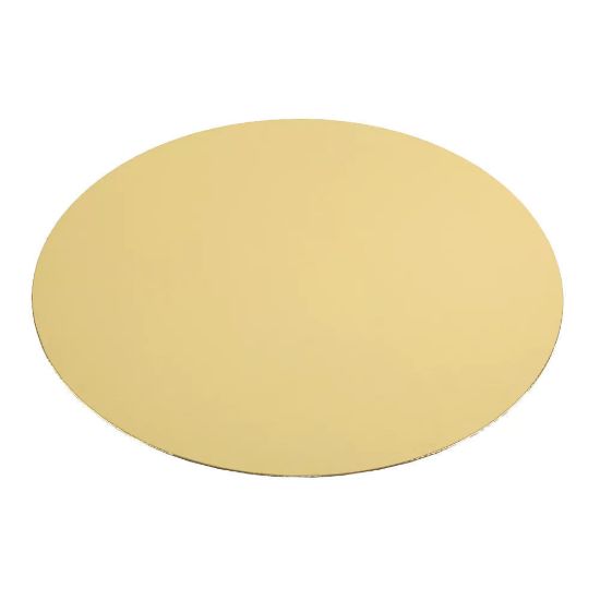 Taartonderlegger rond karton goud ⌀27cm